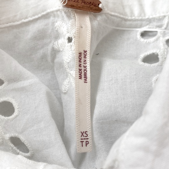 Free People NWT Tangerine Eyelet Top - Picture 5 of 15